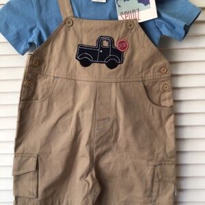 NWT Boys Overall Set by S.P.UDZ Never Worn size 4t